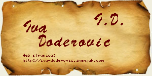 Iva Doderović vizit kartica